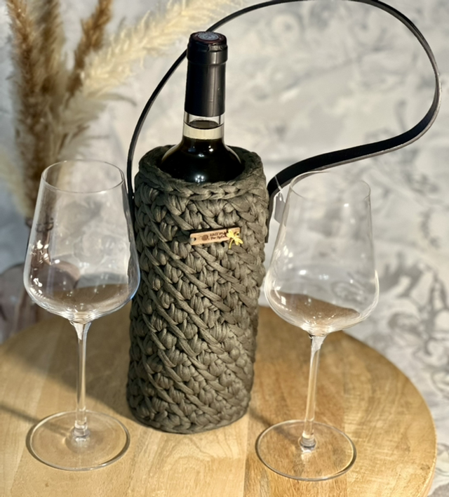 Porte bouteille de vin au crochet