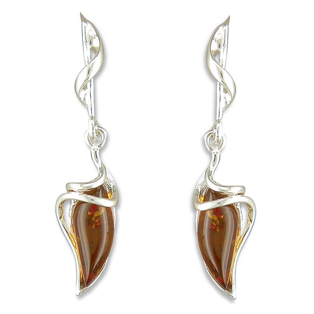 Amber with fancy swirl drop - 6520