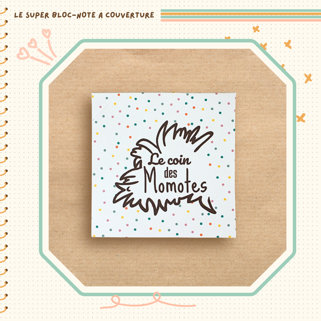 Bloc note couverture petit pois