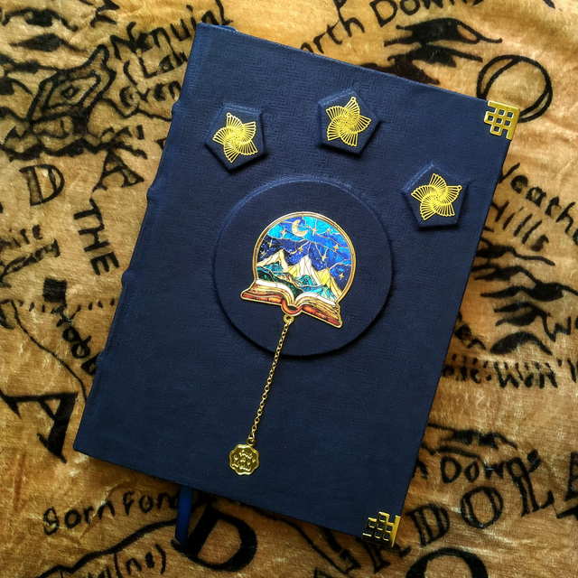 Grimoire cuir "Paysage nocturne"