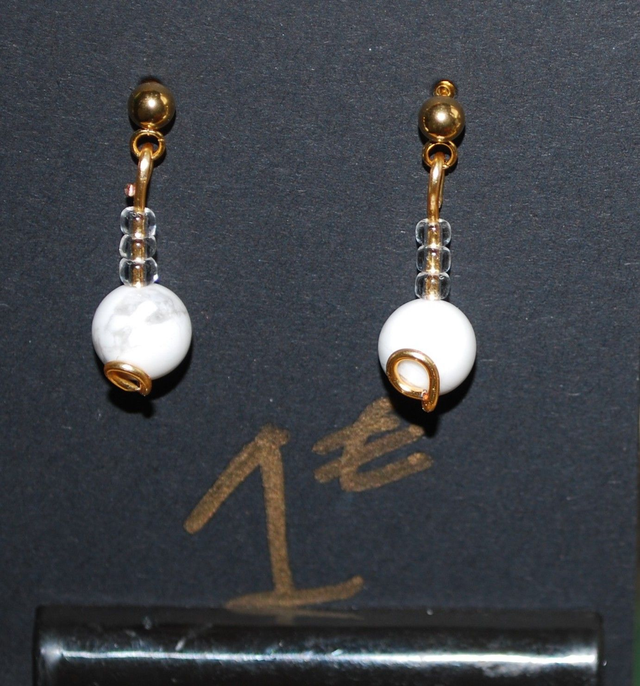 Boucles d&#039;Oreilles Howlite