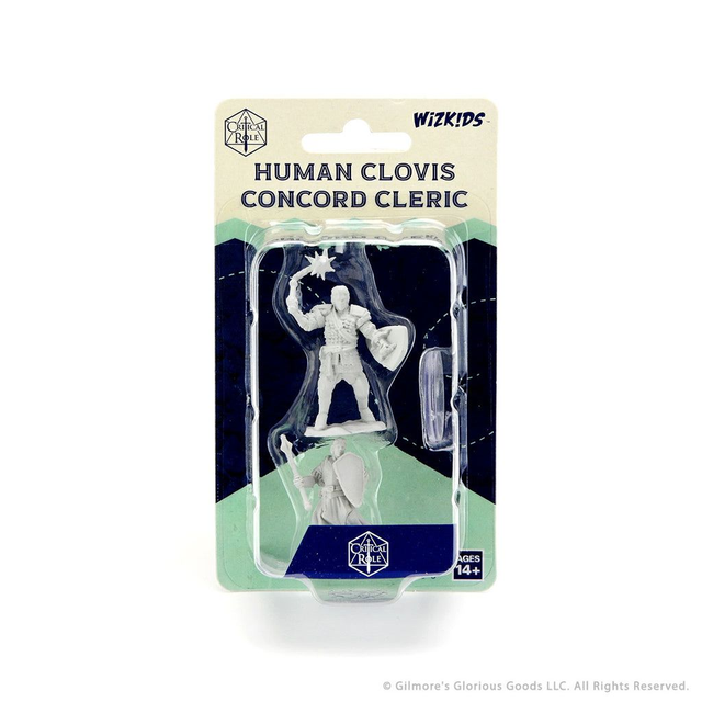 Critical Role: Human Clovis Concord Cleric Unpainted Miniature