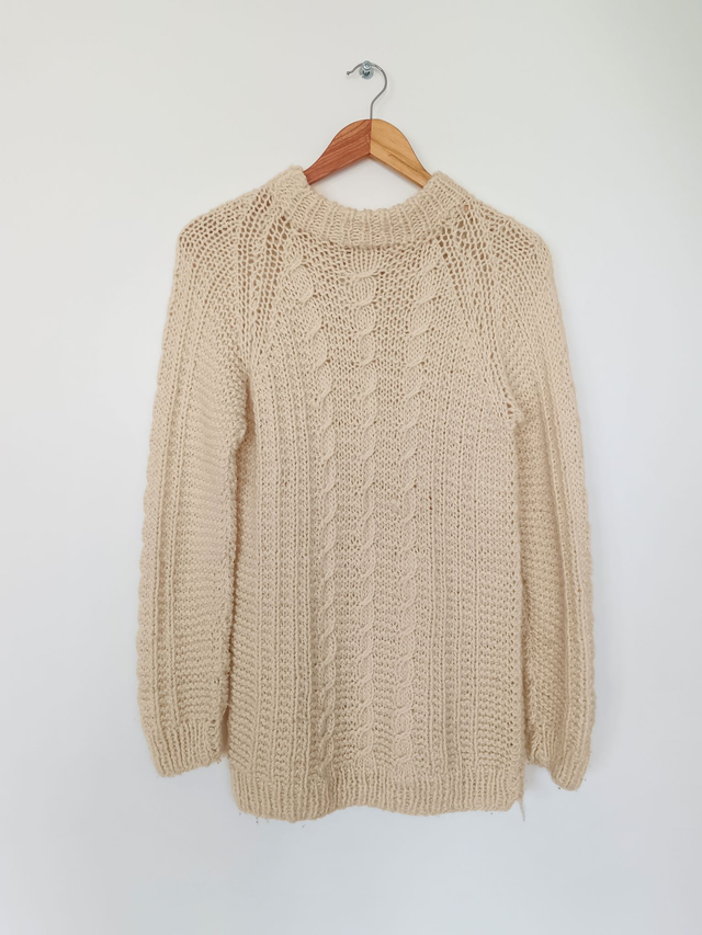 Pull Laine Ivoire 70&#039;s 