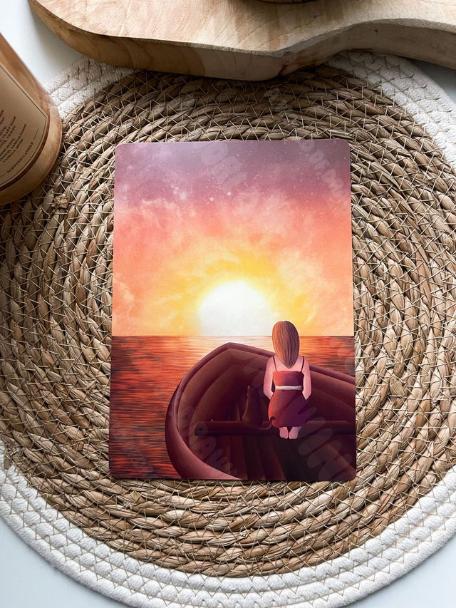 Illustration A5 - Coucher de soleil 