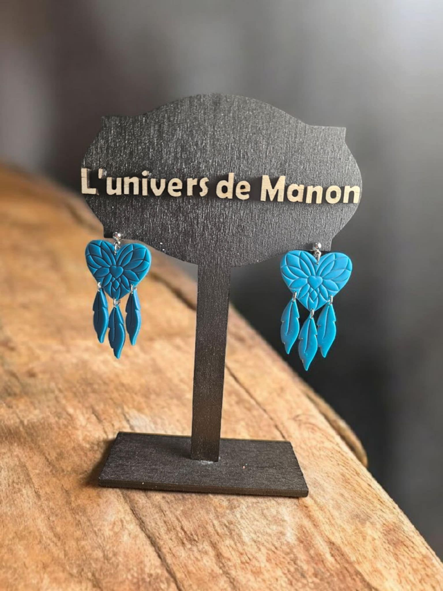 Boucle d&#039;oreille en argile polymère 