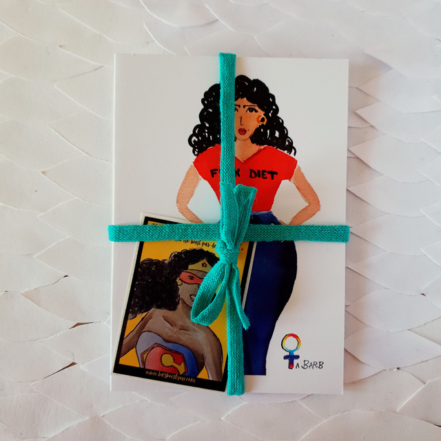 Lot de 5 cartes thème femmes indépendantes