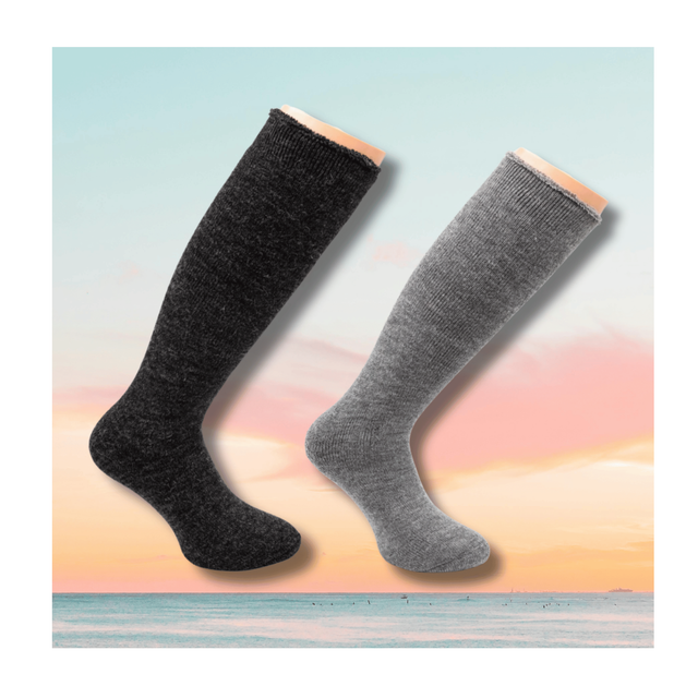 Chaussettes longues en terry alpaca en laine d’alpaga chaude et douce