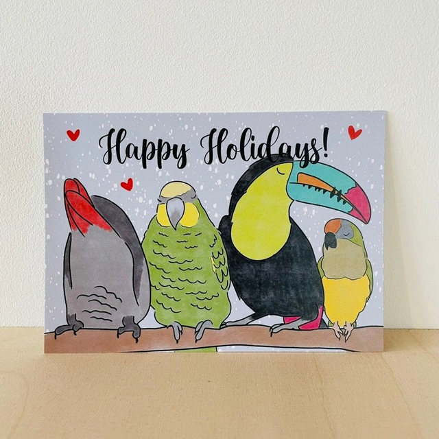 Ansichtkaart "Happy Holidays!", 10 x 15 cm