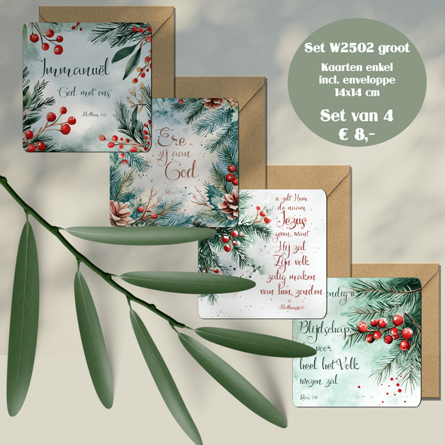 Kerst- / Winterkaarten Set W2502