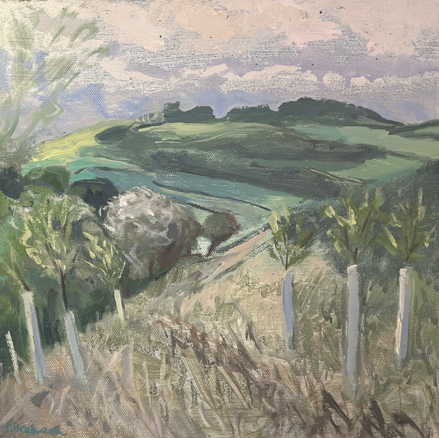 JuB54 Ramblings 2 by Julienne Braham, 30.5x30.5cm Oil