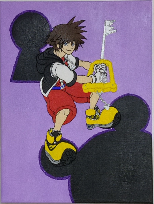 Toile brodée Sora Kingdom Hearts