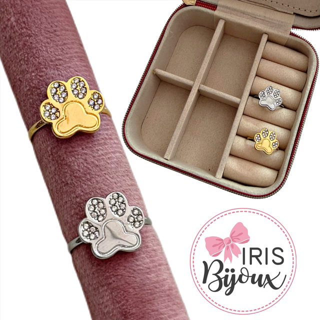 Anello zampetta con zirconi 