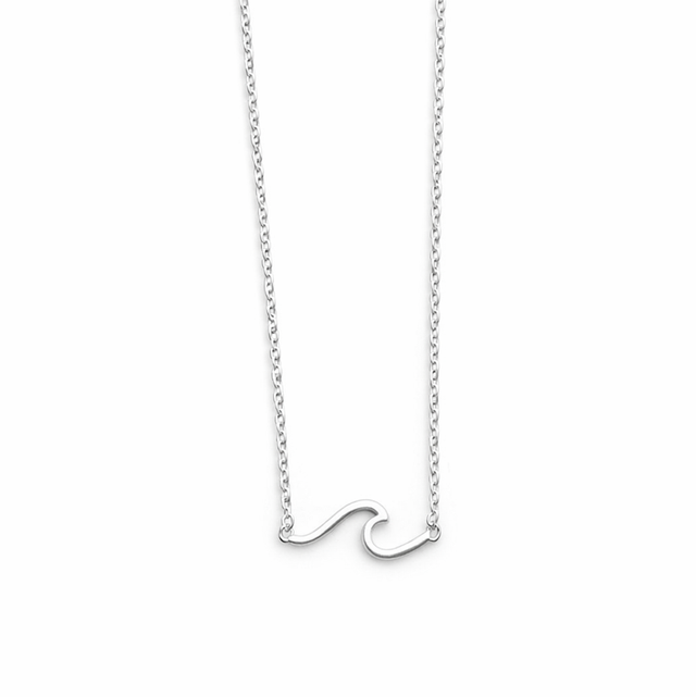 Cadena acero plateado ola 