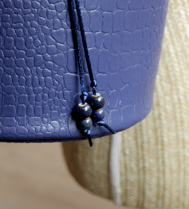 Sac sceau simili cuir bleu / Le petit atelier de Maya