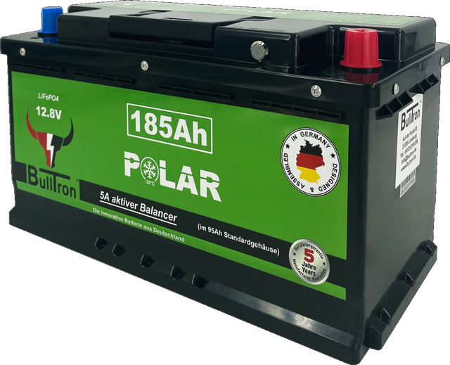 185Ah BullTron Polar LiFePO4 12.8V Akku mit Smart BMS, Bluetooth App und Heizung - 0% MwSt.