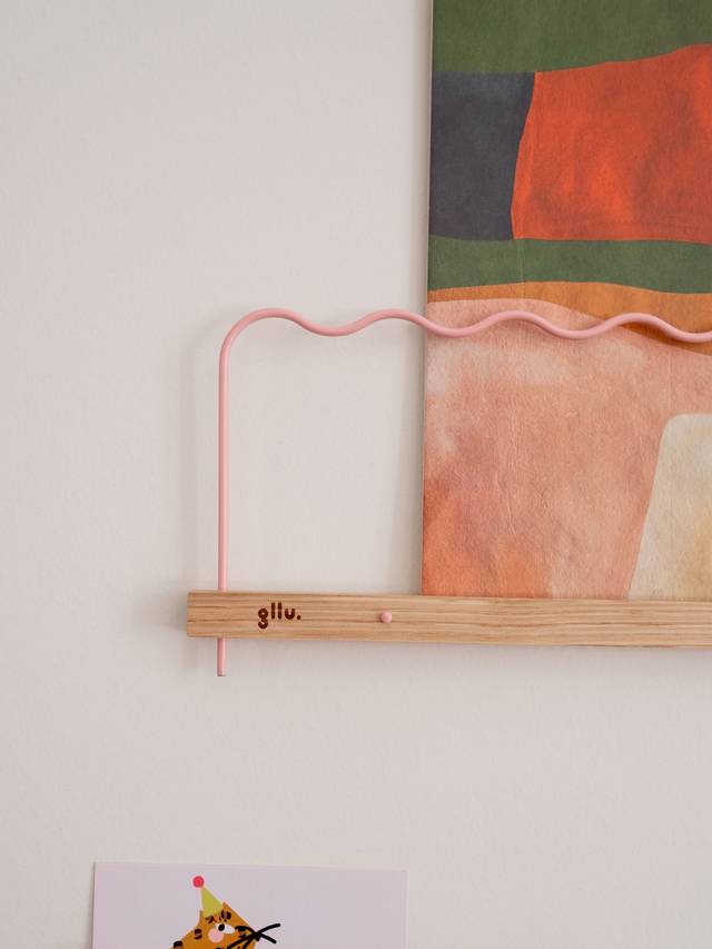 Super-poses Ondes Rose - 20 cm x2