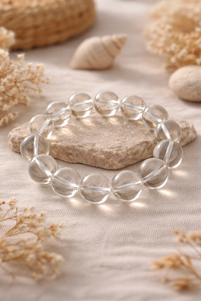 Bracelet en quartz naturel 15mm qualité AA