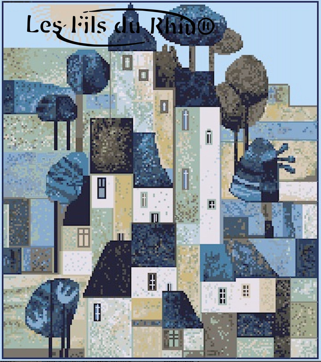 Grille Village bleu de Lectoure 