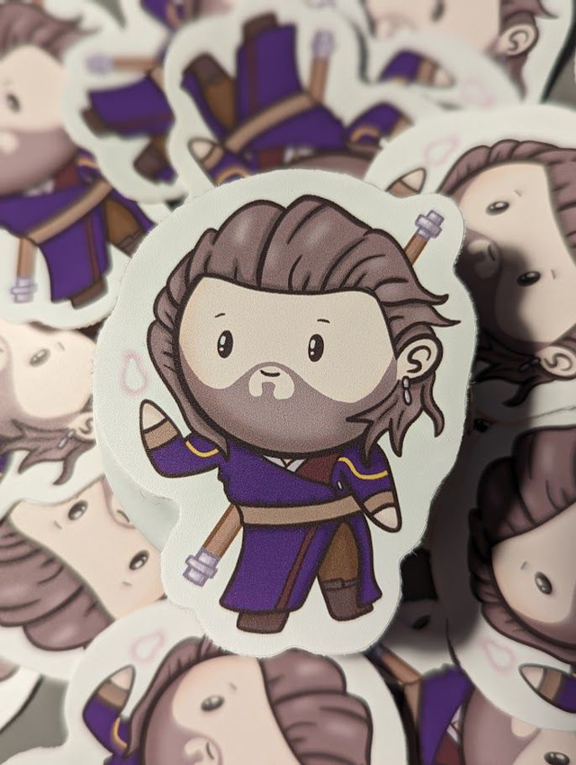 Baldur&#039;s Gate 3 Gale Chibi Vinyl Stickers