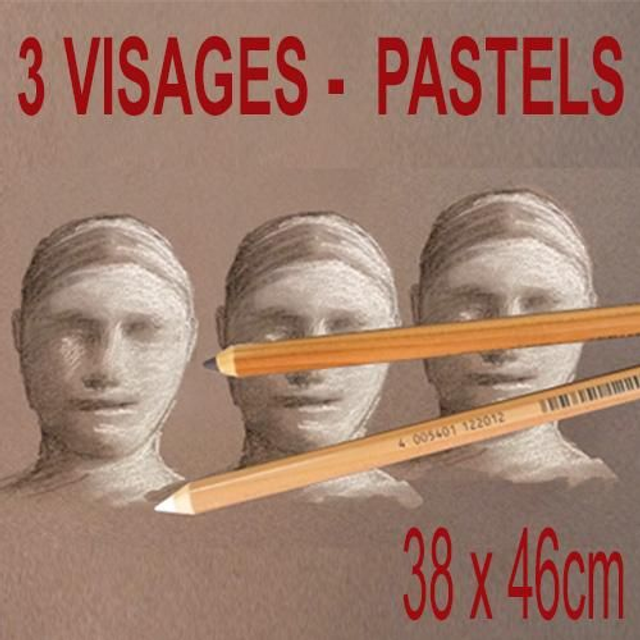 3 visages - 38x46cm - 250€