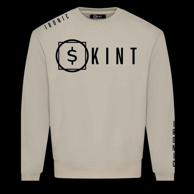 Skint Ironic Sweatshirt [Stone]