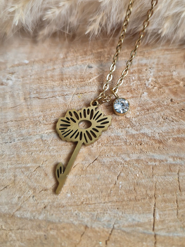 Collier "Fleur de Naissance" – Avril : Marguerite