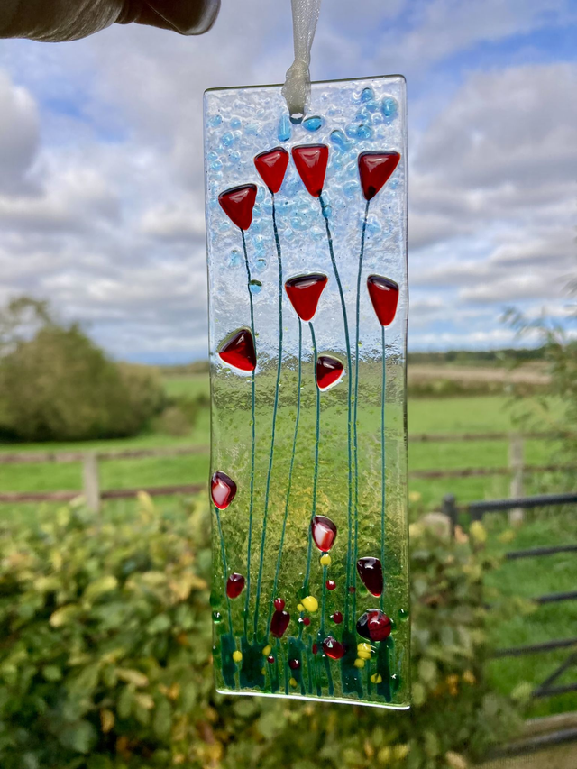 Red floral wishstick 