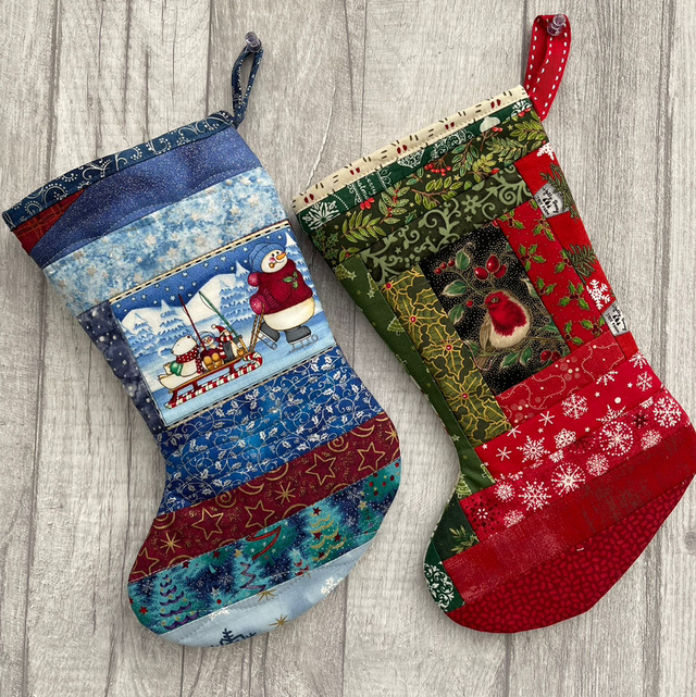 Festive stocking workshop - quilt as you go 