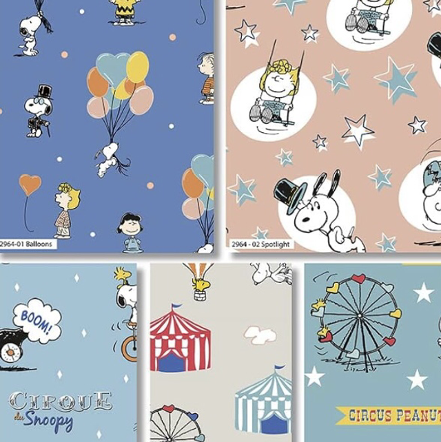 Schultz Peanuts Snoopy Circus Fat Quarter Pack Bundle (5)