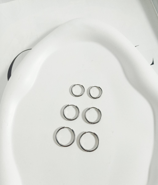 Argola click em aço inoxidável 