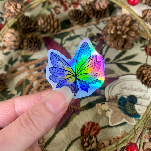 Sticker Holographique - Fée Papillon
