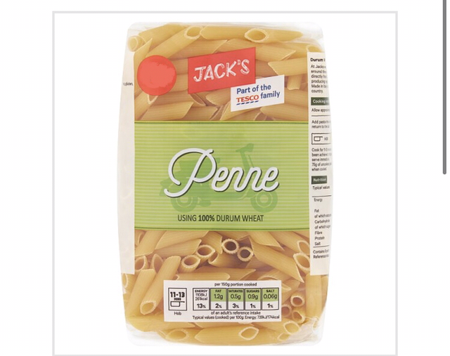 Pasta, Jack's Penne 500g