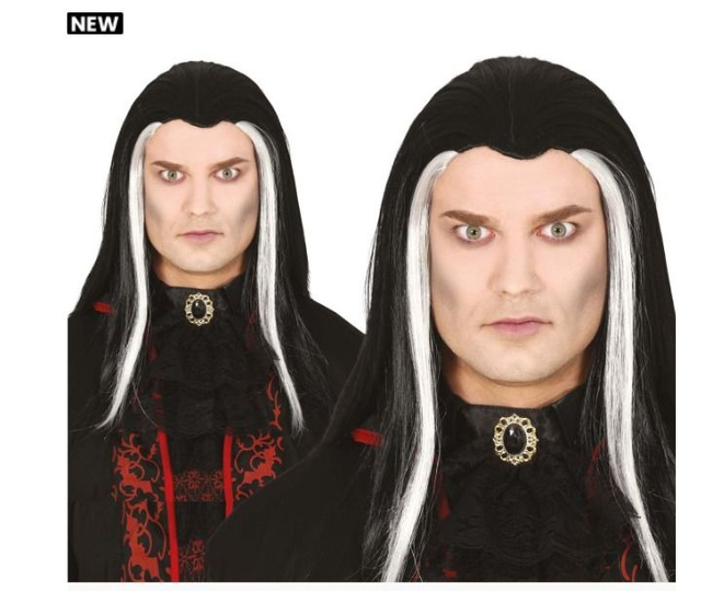 Carnevale ,  48051  PARRUCCA  LUNGA VAMPIRO IN SCATOLA