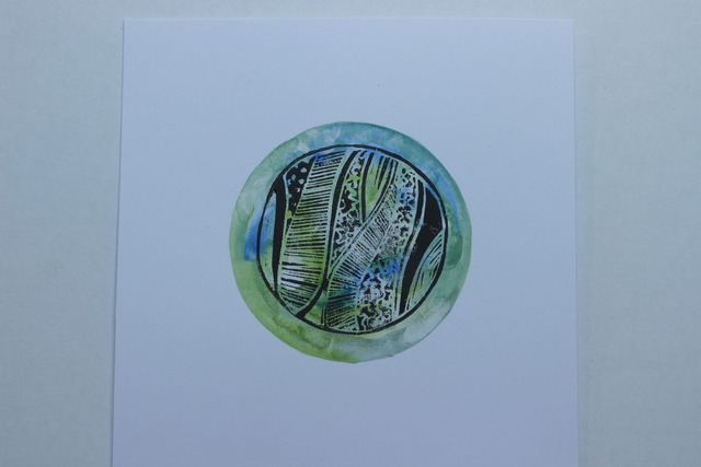 Carte sphère bicolore kaki outremer