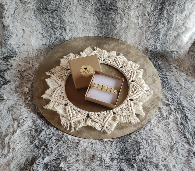 Bracelet crème avec nacre