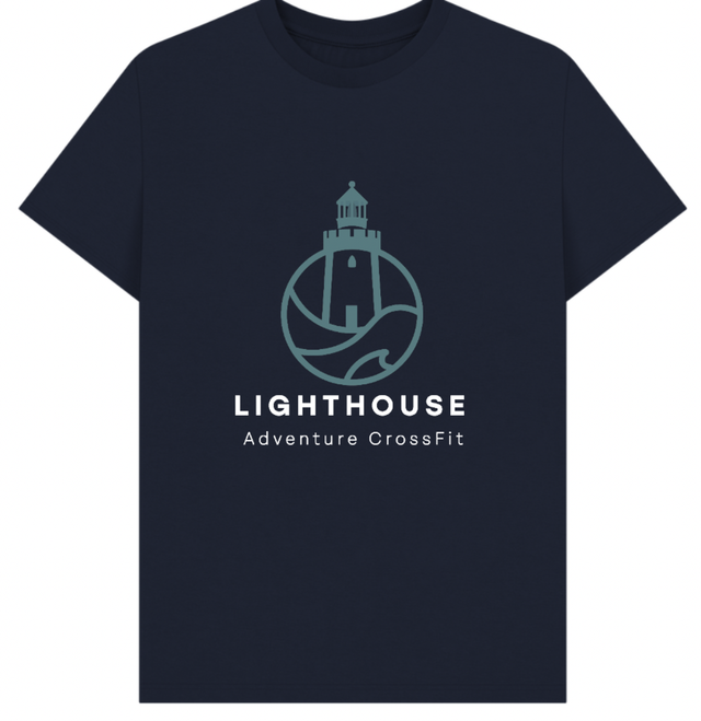 Lighthouse Adventure CrossFit Navy Organic Cotton TShirt - PRE ORDER