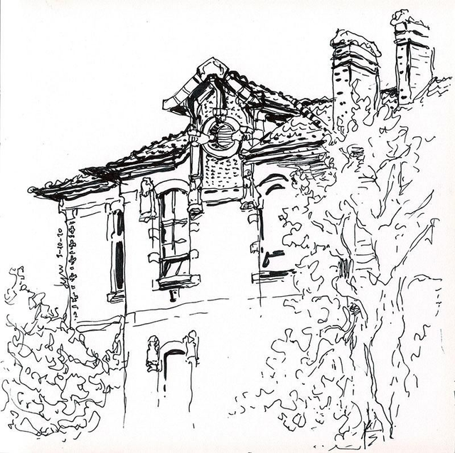 Dibujo hospital de Basurto (Bilbao)