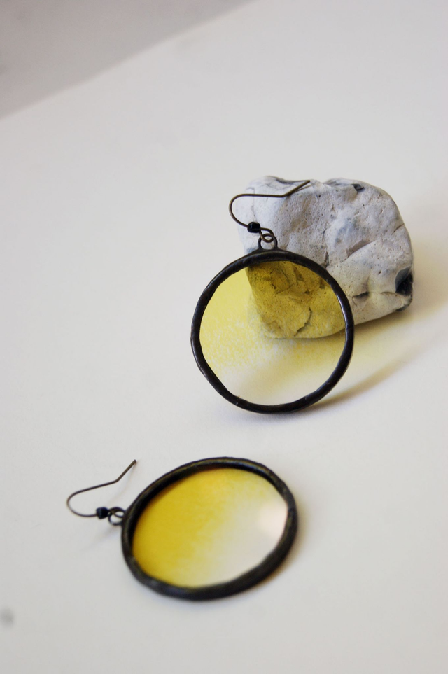 Boucles d'oreilles Unies ● Jaune dégradé