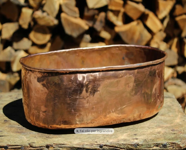 Copper vase ,  Oval Planter - Rustic Elegance for Your Home, garden