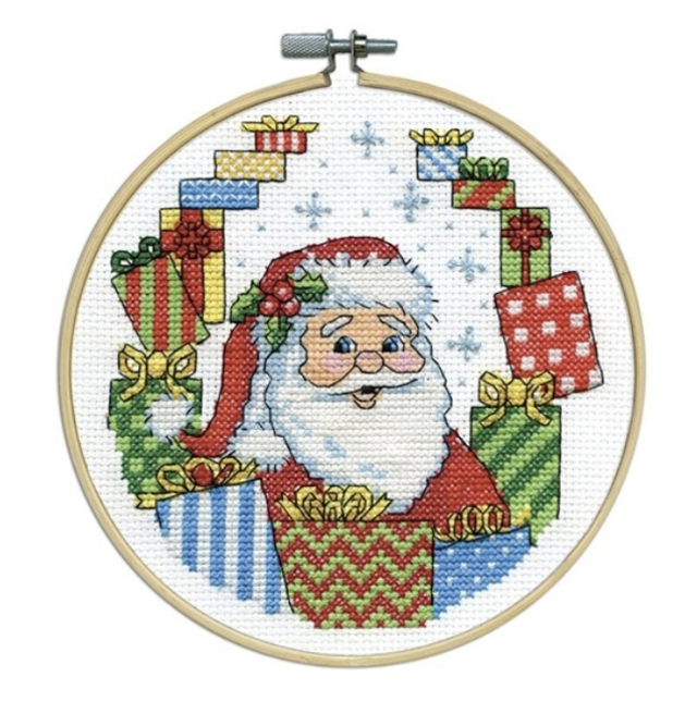 Design Works Santa with Presents Counted Cross Stitch Kit
