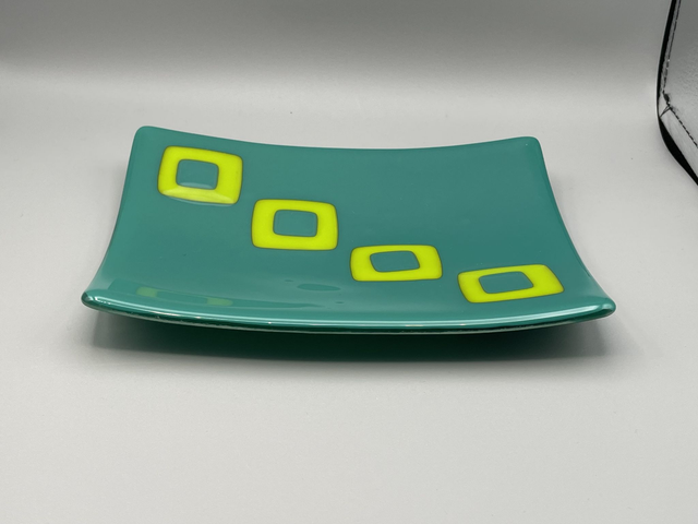 Emerald and Spring Green Rectangular Decorative Dish