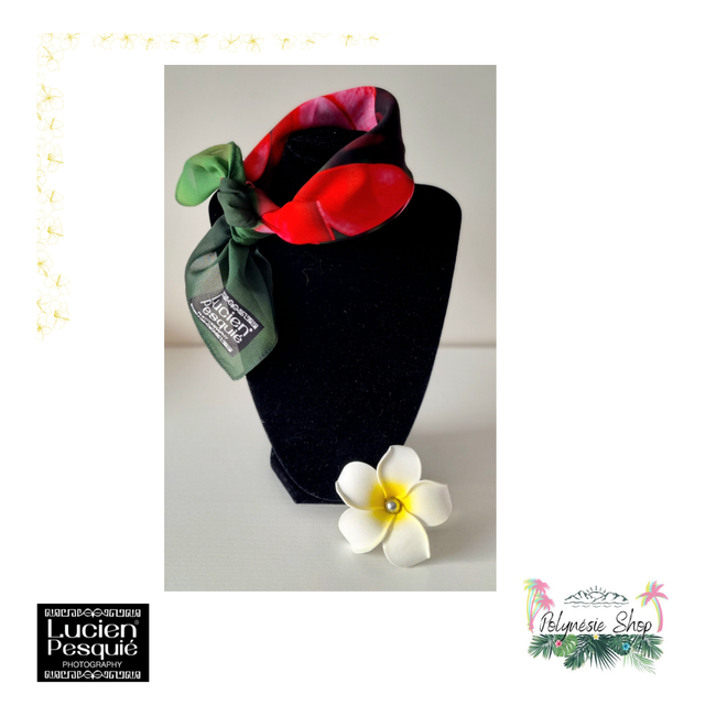 Foulard Tipaniers roses 46x46cm