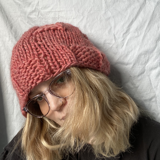 Pink wool cap