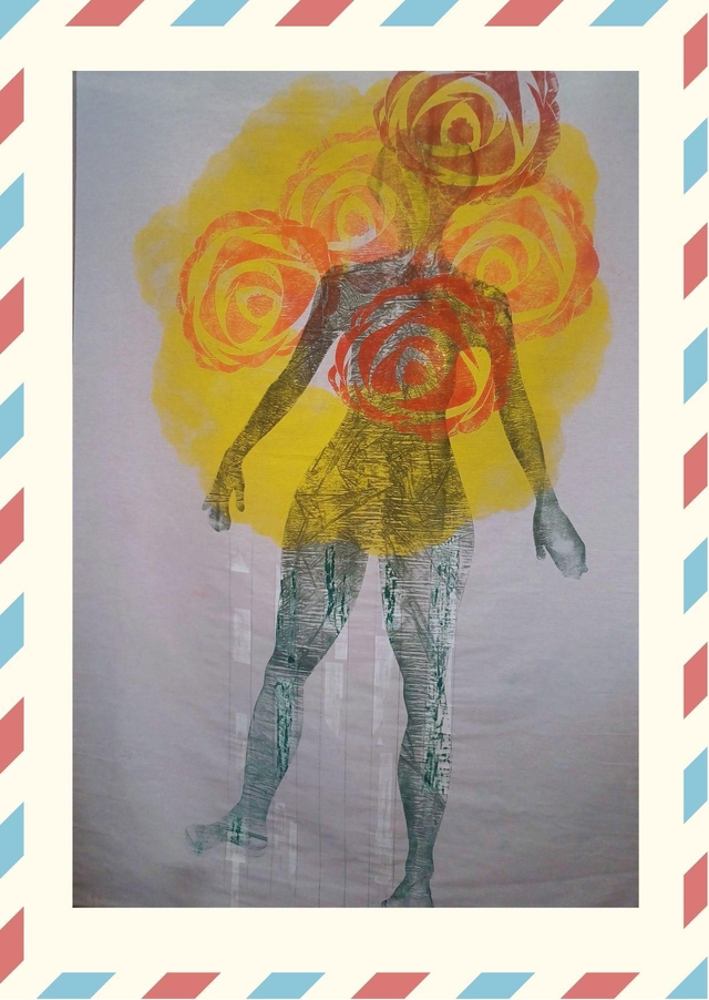 Carte postale // FiFiFi: chemin fleuri // Estampe Karianne B.