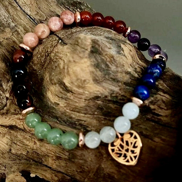 Bracelet 7 chakras "Coeur"