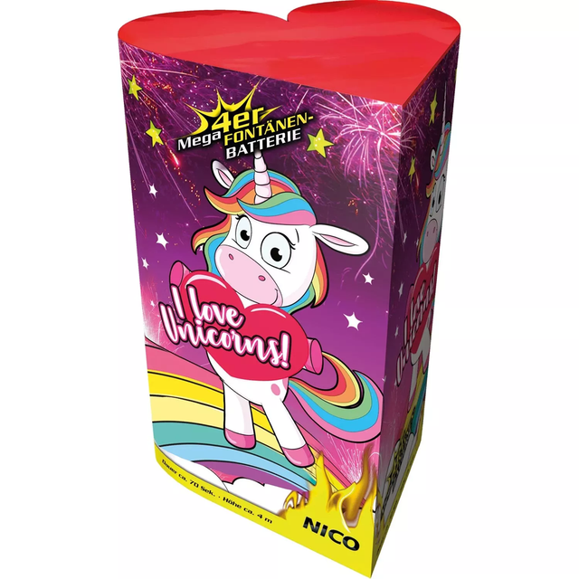 I love Unicorns, Fontänenbatterie