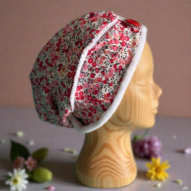 Kit Beauté 17 Pièces – Coton et Bambou Motif Fleurs rouges