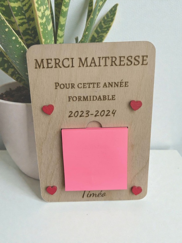 PANCARTE BLOC-NOTES (Maitresse/Maitre/Atsem)
