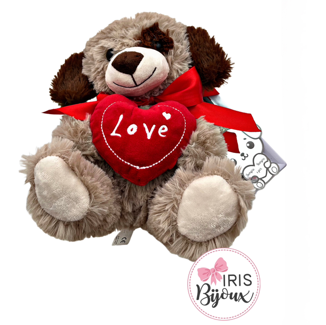 Peluche cagnolino con cornice 