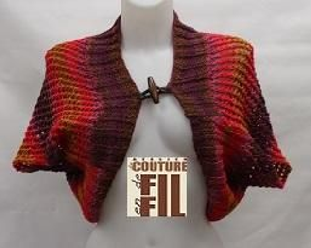 CARDIGAN  rouge court à la taille  TU